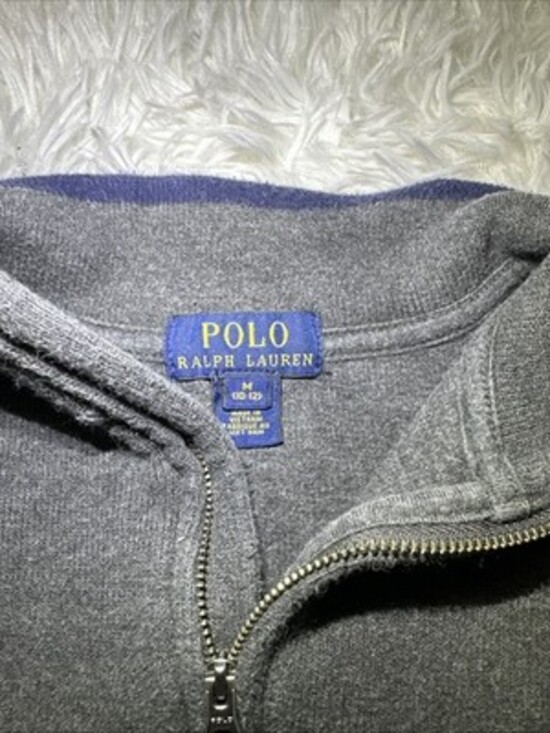 Polo Ralph Lauren 1/4 Zip Sweatshirt, 2Polo Big Pony,&button Up Youth Size 10/12 - Picture 4 of 16